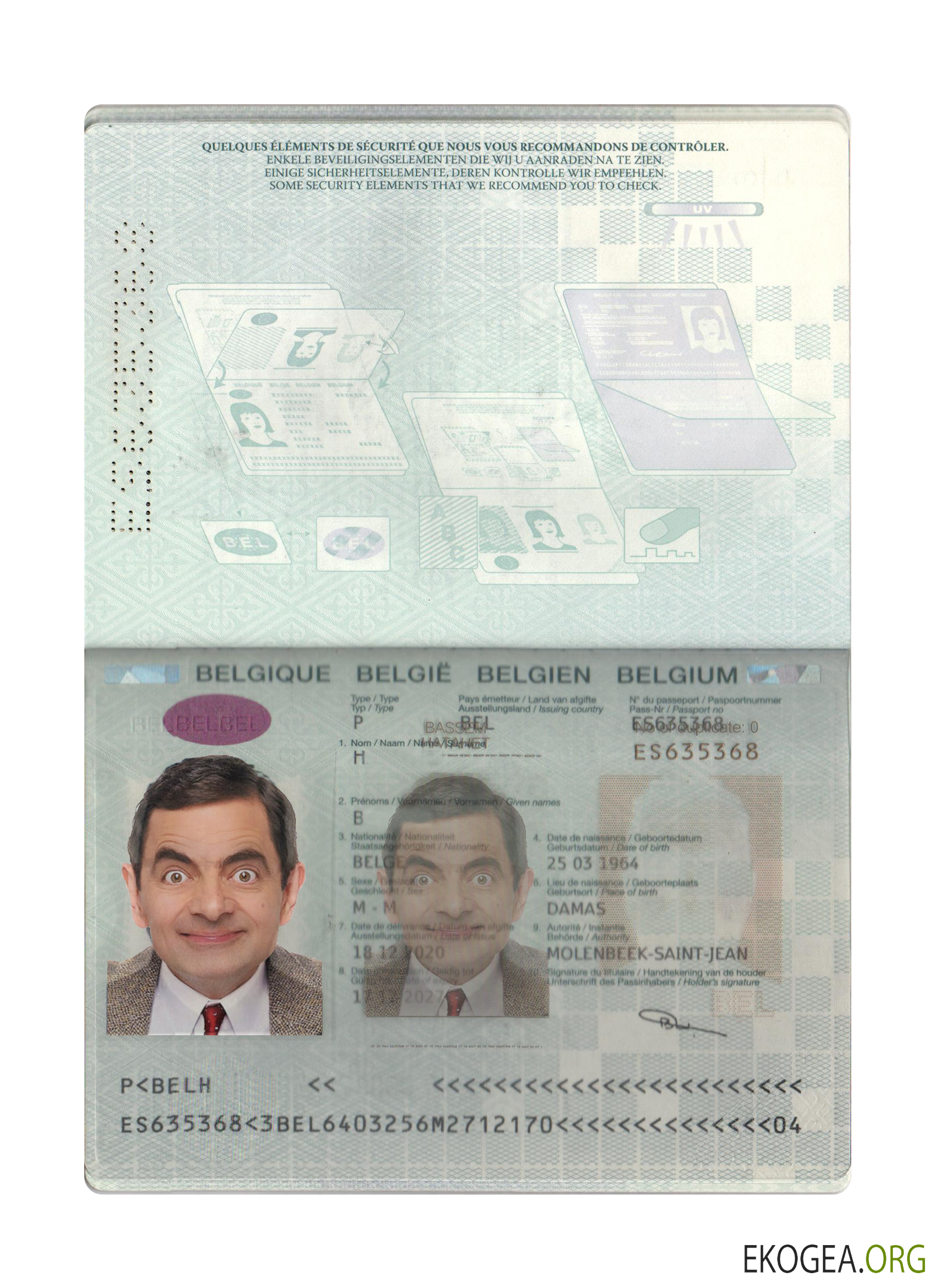 Passeport belge 2020 présent